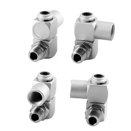 4Pcs Aluminum Universal 360 Swivel Air Hose Connector Adapter Tool for Improved Flexibility - 1/4 Size