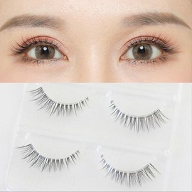 Pestañas Postizas de Aspecto Natural de 2 A 10 Mm con Banda Transparente E Invisible. Pestañas Postizas 3D para Uso Diario, Trabajo, Bodas Y Citas. Maquillaje de Ojos con Efecto Alado. 3 Pares
