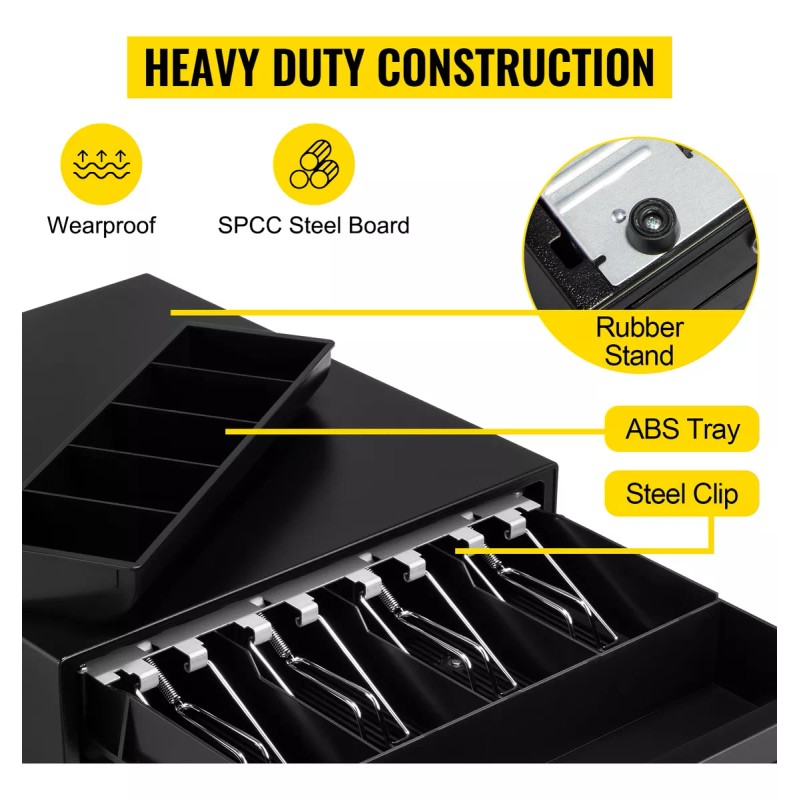 Vevor Punto De Venta /cajon De Efectivo Porta Monedas 13puLG