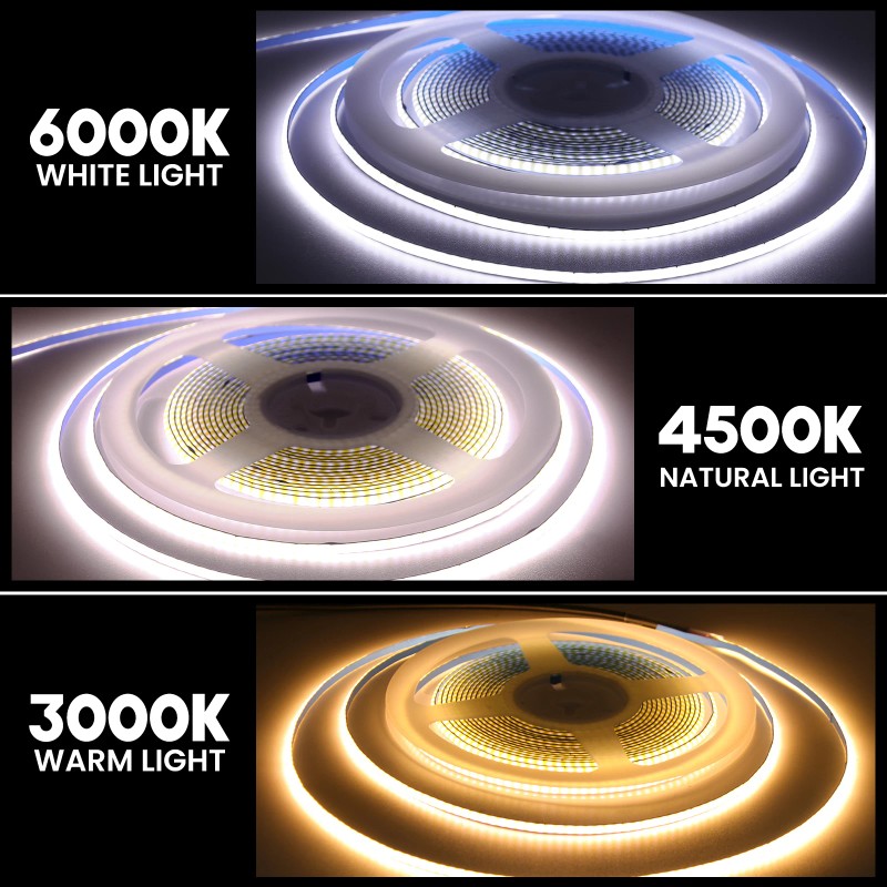 Toolzia Flexible COB LED Strip Light, High Brightness