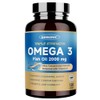 ZEBORA Aceite de pescado Omega-3 de triple potencia 2000 mg