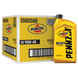 Pennzoil Motor Oil 10W-40 Motor Oil, 1 Quart (6 Pack)