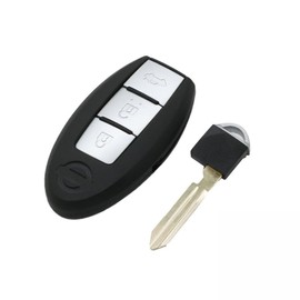 BROVACS Replacement Key Shell + Uncut Blank Emergency Insert Key Compatible with NISSAN 3 Button Smart Keyless Entry Remote Key Case Fob PG516