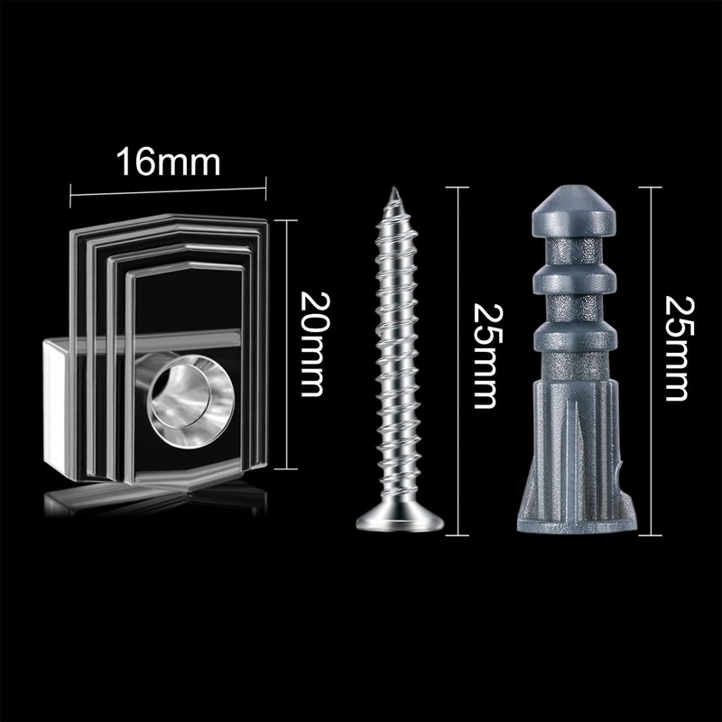 Tatuo 20 Pcs Mirror Holder Clips Bulk for Mirrors up