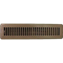 Hartford Ventilation Floor Register Vent 2” X 14” - Heavy Duty Walkable Heat Vent - Premium Finish - Easy Adjust Air Supply Lever - All Steel Construction 2 inch by 14 Inch Floor Vent Cover (1, Brown)