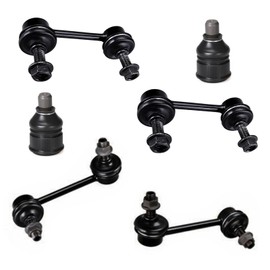 HHCM 6pc Rear Front Sway Bar End Links and Front Lower Ball Joint Kit K80243 K90108 K90109 K9615, Front Ball Joints and Front Rear Stabilizer Bar Link Kit for Mazda MX-6 1993 1994 1995 1996 1997