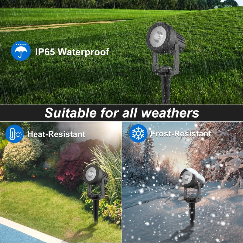 CREPOW Solar Spot Lights Outdoor, 4-in-1 Solar Landscape Spotlight Waterproof