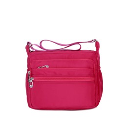 NOTAG Crossbody Bag for Women Waterproof Shoulder Bag Messenger Handbags Casual Nylon Purse Handbag (Small, Pink)