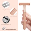 Double Edge Safety Razor, Reusable Metal Razor for Men &