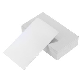 MECCANIXITY 100 Business Card Stock 3.5" x 2" Blank Business Cards for Laser Printer Small Message Card Graffiti Scrapbooking DIY Thanks Cards, Laser Silver