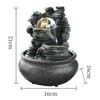WeiLaiKeQi Indoor Waterfall Fountain Tabletop Fountain with Scene Light Water