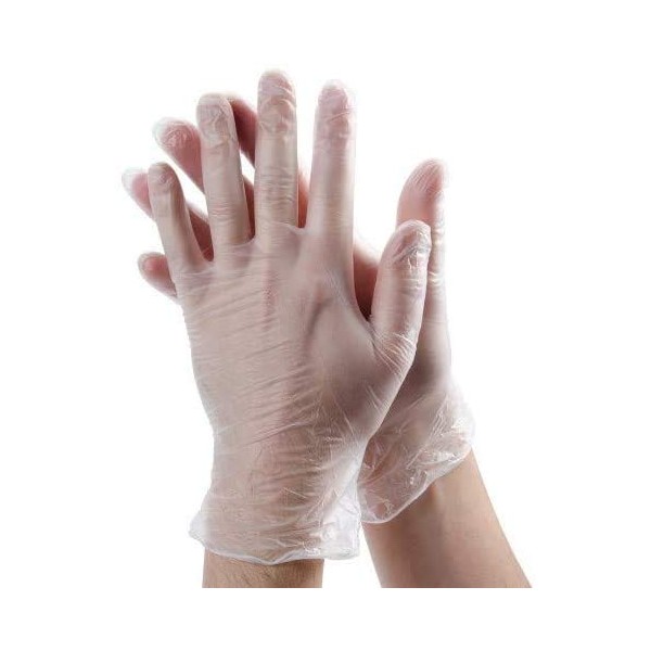 Vinyl Disposable Gloves, 100 Count (Medium)