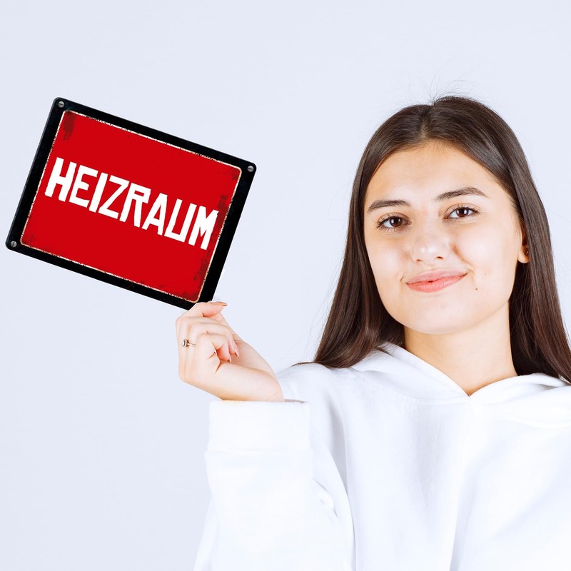 Distressed Boiler Room Warning Sign