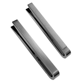 Tabarat Tps-187 Reversible Tie Clip, Verso, Made in Japan, Satena, Honing, Shaved, Brass, No Gemstone