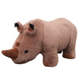Plush Toy Rhino Plush Toy Plush Cushion Toy, Pillow Doll Throw Cushion, Children's Cuddly Toy Gift for Children Girls Boys (20 cm, Brown)