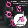 Barbell Clamps Olympic Bar Barbells Collar Clips, Quick Release Secure