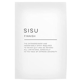 artboxONE Poster 30 x 20 cm Typography Sisu Definition Picture Beautiful Word Definition