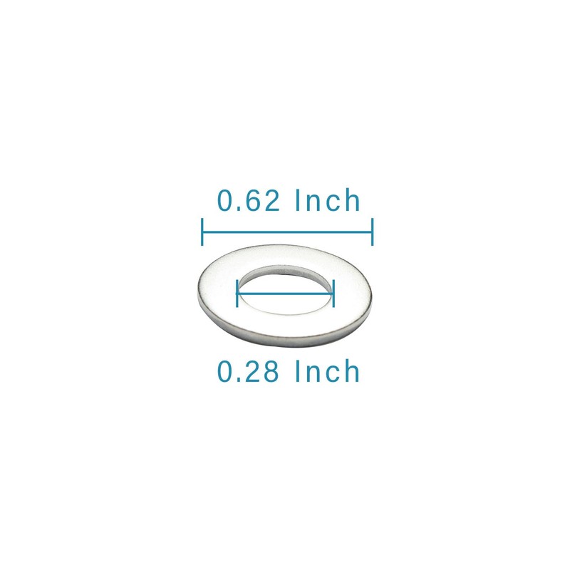 IMScrews 1/4 Inch SAE Flat Washers - Pack of 100