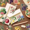 50 Vintage Plant Fruit Stickers Waterproof Transparent Laptop Water Bottle