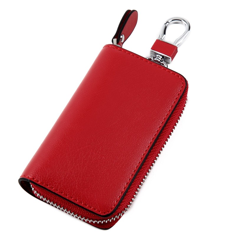 Four Pary Smart Key Case, Genuine Leather, Compatible with Large