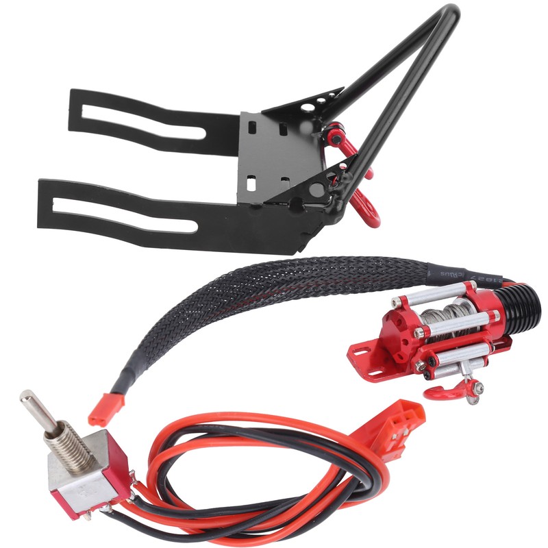 Metal Front Bumper with Winch Set Remote Control Accessory Fit
