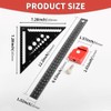 Woodworking Set Square Tool, 7 Inch Metric Triangle Scale Ruler