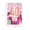 Words 'n' Wishes Female 40th Birthday Card - Happy Birthday