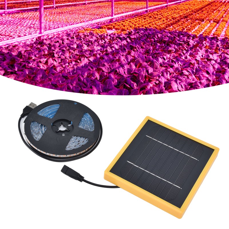 Solar Plant Grow Light Strip Solar Power Full Spectrum 5W