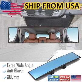 Unbranded Wide Angle Panoramic Rear View Mirror Car Interior Packing Rearview Anti Glare