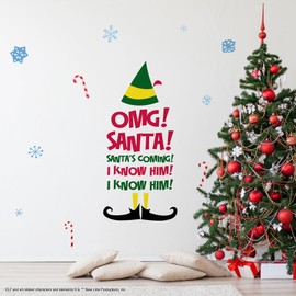 Buddy The Elf Santa I Know Him Peel and Stick Wall Quote Decals By RoomMates, RMDM5551