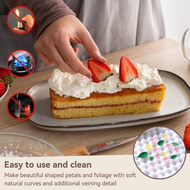 Fondant Shaping Sponge Pad, 2 Pcs Gum Paste Flowers Sponge