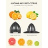Electric Citrus Juicer Squeezer, Orange Juicer with Two Interchangeable Cones,