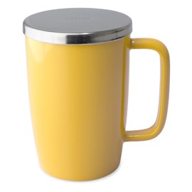 FORLIFE 610-BKG - Taza con infusor de cesta y tapa de acero inoxidable, 18 oz/pequeño, grafito negro, Mandarina, 18 oz/Small, 1
