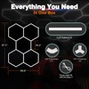 Litezone Hexagon Garage Lights : 3 Level Dimmable 168W Tube
