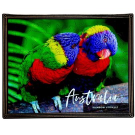 Twigg Puzzle Wooden Framed Postcard Puzzles, Rainbow Lorikeet