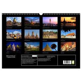 Monuments of Thailand 2026 (Wall Calendar 2026 DIN A3 Landscape), CALVENDO 12 Month Wall Calendar