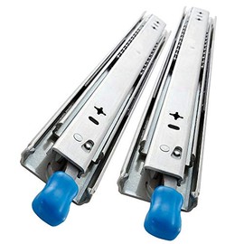 SHUHANG Heavy Duty Drawer Slides 16 inch with Lock Full Extension Ball Bearing Heavy Duty Drawer Rails Runners Locking Side Mount 500 lb Load Bearing Capacity 1-Pair