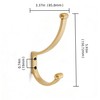 LONHECAN Zinc Alloy 3 Pack 6 inch Brushed Brass Coat