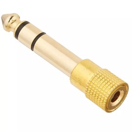 ChromaCast 3.5mm 1/8" Female Stereo Plug to 1/4" 6.3mm Male Stereo Jack Headphone Adapter