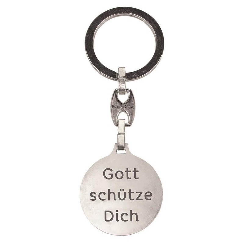 Fritz Cox Metal Keyring Christopher Gott schütze Dich 3 cm,