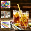 ZBXSNK 100Pcs Colourful Reusable Plastic Straws, Food-Grade & Odourless