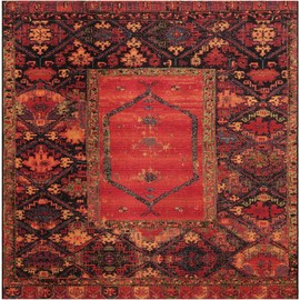 Unique Loom Outdoor Tribal Collection Area Rug - Quepos (7' 10" Square, Multi/ Black)