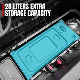 A & UTV PRO Mule Pro Underseat Storage Bin, Under Seat Storage Box Organizer Compatible with 2015-2024 Kawasaki Mule Pro FXT FX DXT DX Replace OEM # 99994-1463,Black