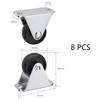8 PCS Black Casters for Furniture,30mm(1.25 inch) Small-size Castor Wheels