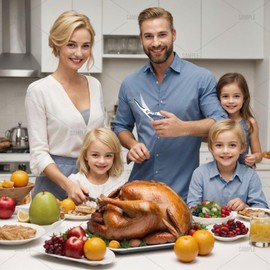 Lost Deer Kitchen Scissors with Metal Handles for Chicken, Poultry, Fish, Meat and Vegetables, Sharp Bone Scissors Stainless Steel (KD6) Poultry Scissors