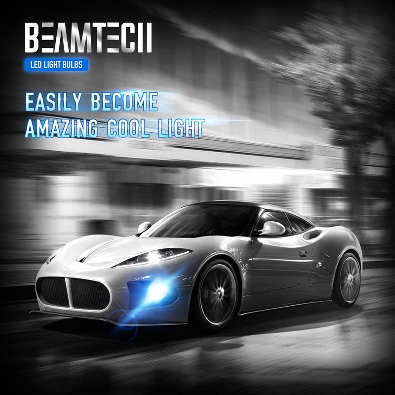 BEAMTECH H11 Led Fog Light Bulb, CSP Chips 6500K 800