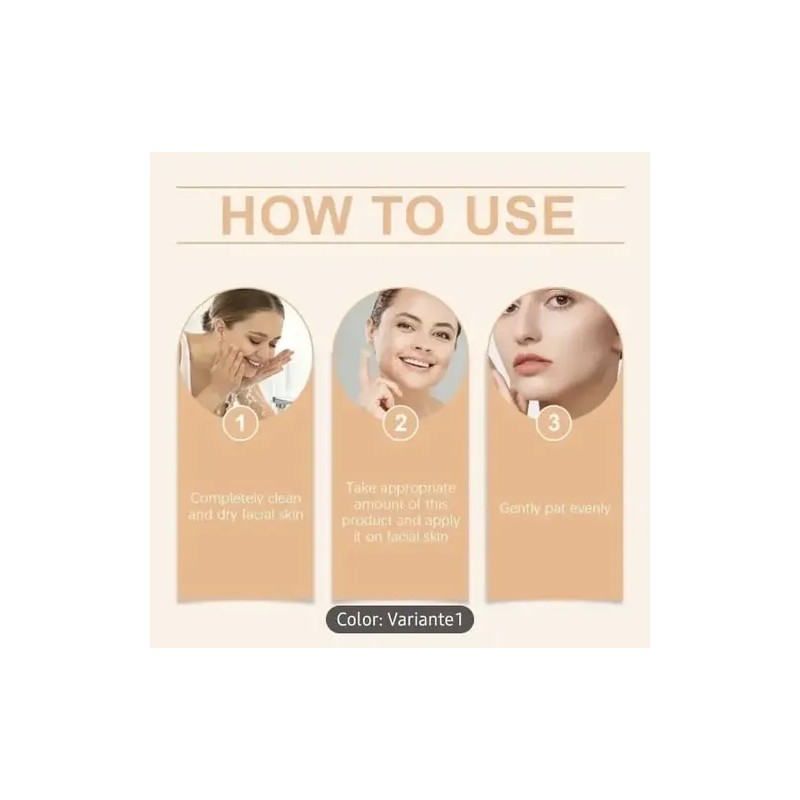 Base Maquillaje Líquida 4 En 1 Spf 50 Serum Hidrata