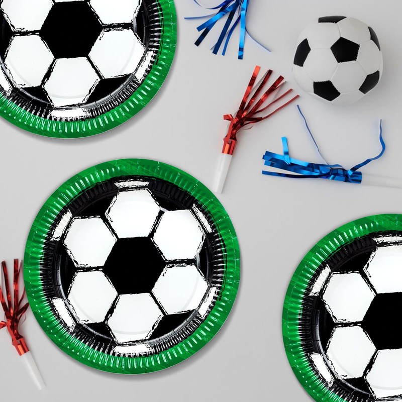 BFB 9in Football Dinner Plates Set 50 Pack Disposable Paper