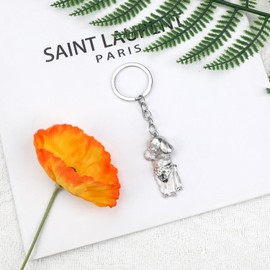 Poodle Keychain Charm, Good Friend Gifts and Unique Travel Accessories for Women, Cute Car Backpack Decoration, Perfect for Birthdays, Thank You or Retirement Gifts