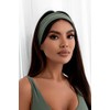 Bodya Stirnband Damen Breite Elastische Weiche Haarband Haarreifen Banda Nero